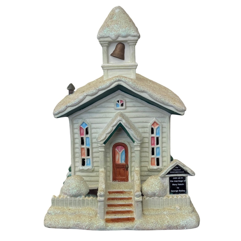 It's A Wonderful Life Bedford Falls Church Series III Enesco Christmas Village